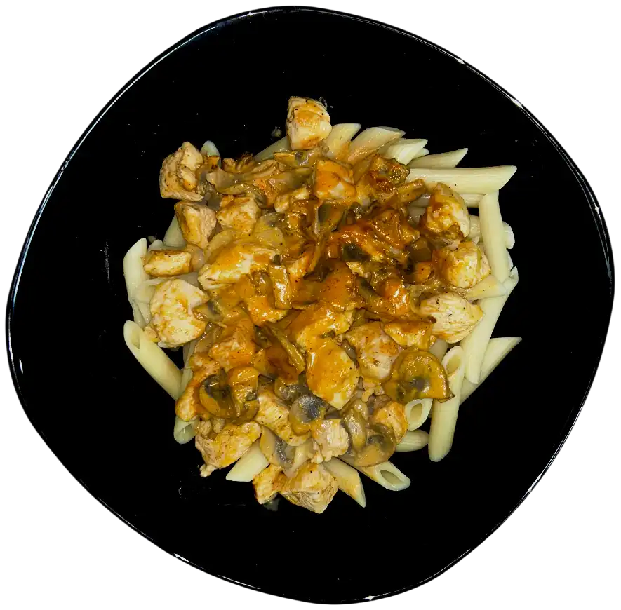 Penne poulet & champignons